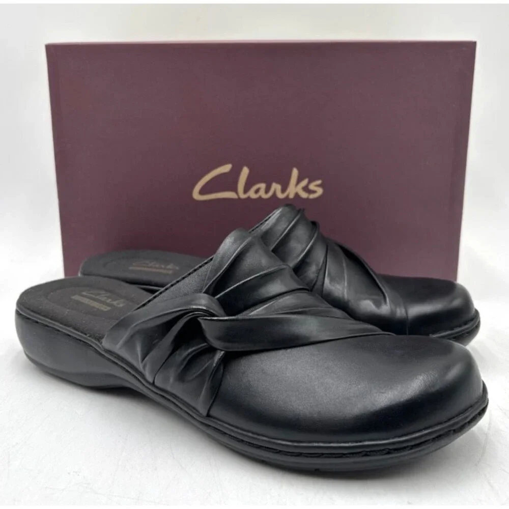 Clarks LEISA DEINA 26101784 Women's NEW Slip-On Clogs Black US Size 7 N